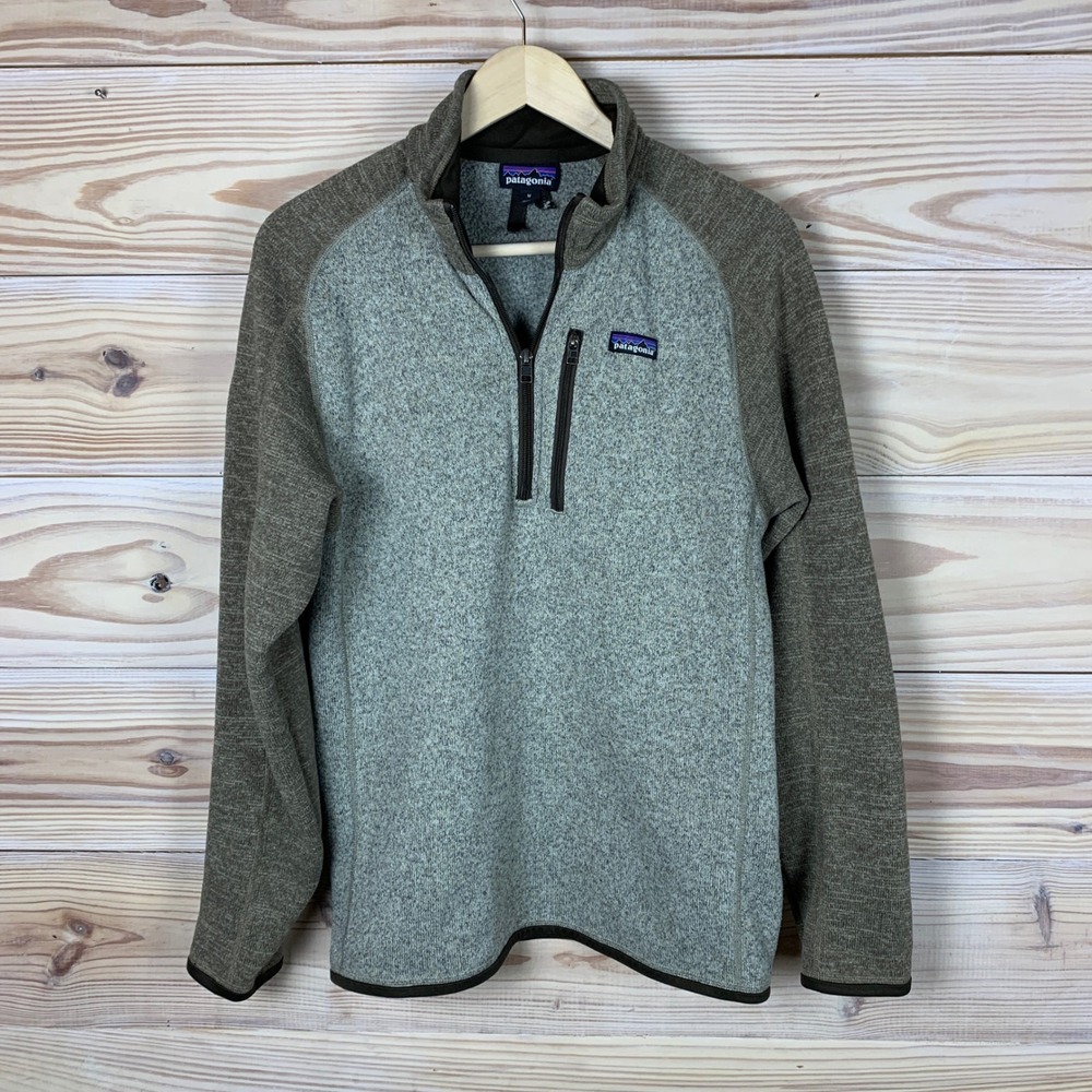 Patagonia Better Sweater Mens M Gray Quarter Zip Fleece Copper Mountain